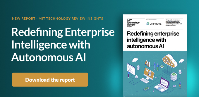 NEW REPORT • MIT TECHNOLOGY REVIEW INSIGHTS | Redefining Enterprise Intelligence with Autonomous AI | Download the report